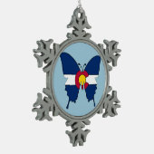 Schneeflocke-Schneeflocke aus Colorado Schneeflocken Zinn-Ornament (Links)