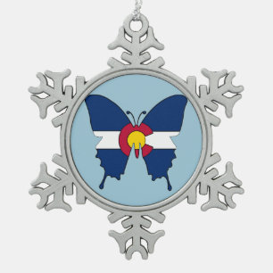 Schneeflocke-Schneeflocke aus Colorado Schneeflocken Zinn-Ornament