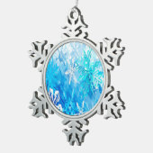 Schneeflocke Schneeflocken Zinn-Ornament (Rechts)