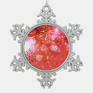 Schneeflocke Schneeflocken Zinn-Ornament