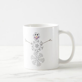 Schneeflocke-Schneemann-Kaffeetasse Kaffeetasse