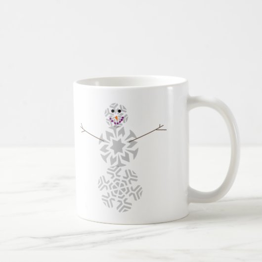 Schneeflocke-Schneemann-Kaffeetasse Kaffeetasse (Rechts)