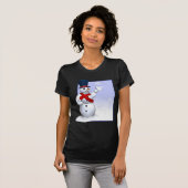 Schneeflocke-Schneemann T-Shirt (Vorne ganz)
