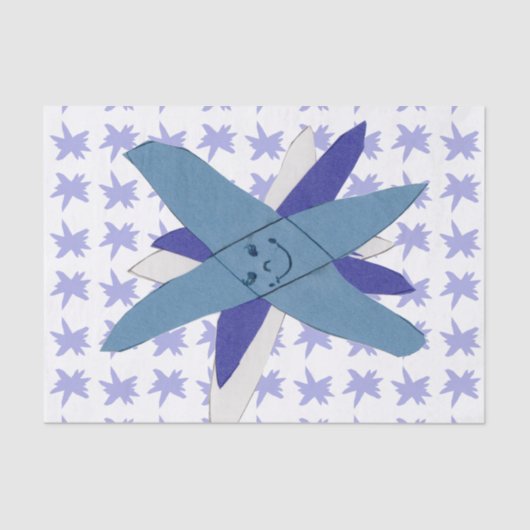 Schneeflocke Seidenpapier (Vorderseite)