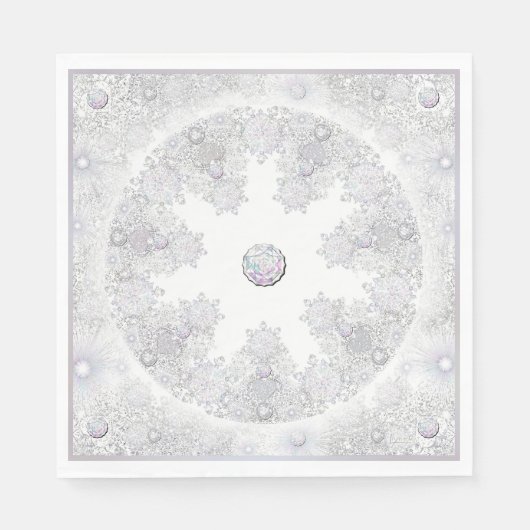 Schneeflocke Serviette (Vorderseite)