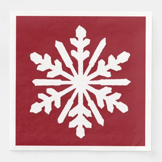 Schneeflocke Serviette (Vorderseite)