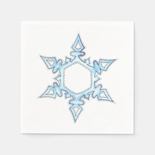 Schneeflocke Serviette (Vorderseite)