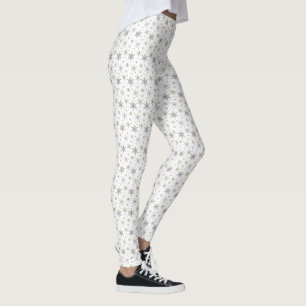Schneeflocke Silber Gold Weihnachten Weißes Weihn Leggings