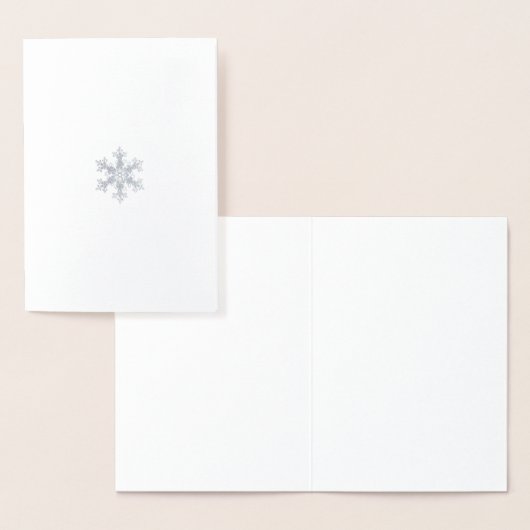 Schneeflocke, silberglänzende Wunderwelt Folienkarte (Anzeige)