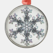 Schneeflocke Silbernes Ornament (Vorne)