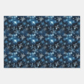 Schneeflocke-Snowflake-Glittering-Snowflake-Design Geschenkpapier Set (Vorderseite)
