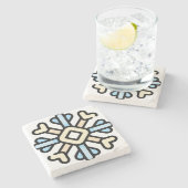 Schneeflocke Steinuntersetzer (Seitenansicht)