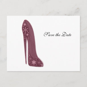 Schneeflocke-Stilett-Schuh-Kunst Ankündigungspostkarte