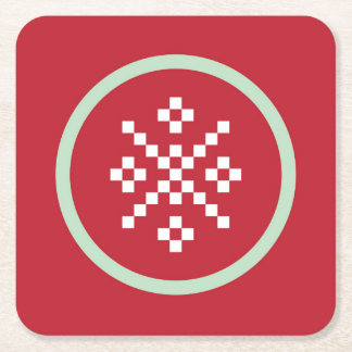 Schneeflocke-Strickjacke-Wetter-Untersetzer Rechteckiger Pappuntersetzer