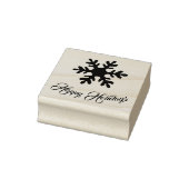 Schneeflocke Stylish Script Frohe Feiertage Gummistempel (Stempel)