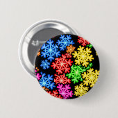Schneeflocke-Tapete Button (Vorne & Hinten)