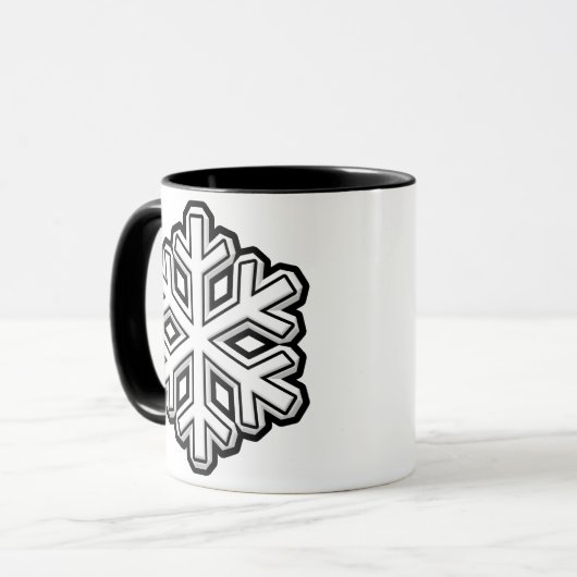 Schneeflocke Tasse (Vorderseite Links)