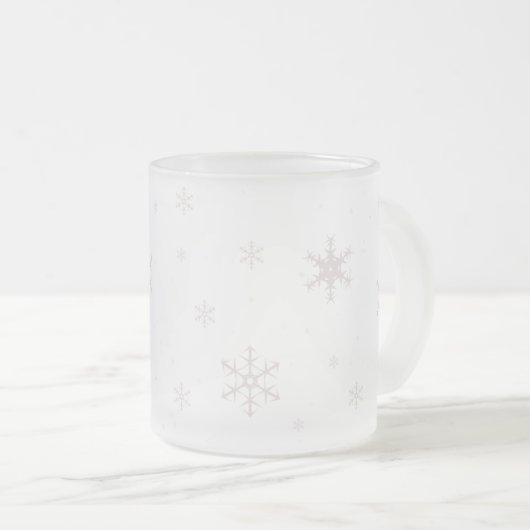 Schneeflocke-Tasse Mattglastasse (VorderseiteRechts)