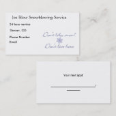 Schneeflocke Terminkarte (Vorne/Hinten)