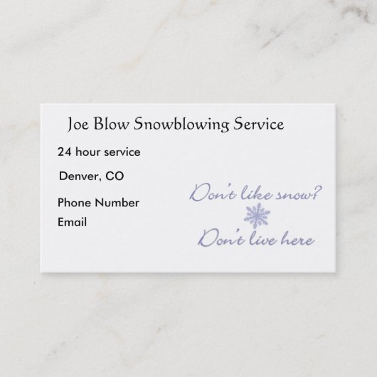 Schneeflocke Terminkarte (Vorderseite)