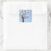 Schneeflocke Tree Winter Wunderland Rosa Sticker (Tasche)