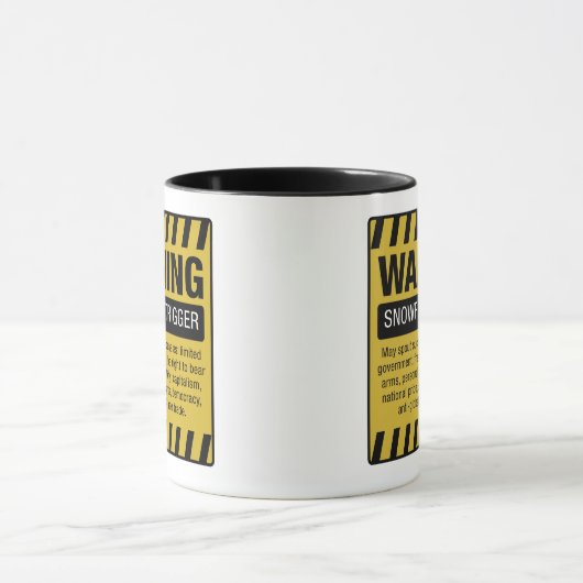 Schneeflocke-Triggerwarnende Tasse (Zentrum)