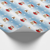 Schneeflocke-u. Ren-WeihnachtsPackpapier Geschenkpapier (Ecke)