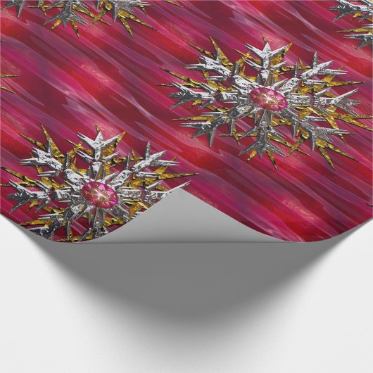 Schneeflocke über Paris Geschenkpapier (Ecke)