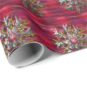 Schneeflocke über Paris Glossage Geschenkpapier (Rolleneckpunkt)