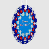 Schneeflocke und Geschenkmuster Ornament (Vorderseite)