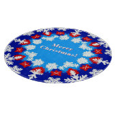 Schneeflocke und Geschenkmuster Schneidebrett (Ecke)