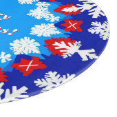 Schneeflocke und Geschenkmuster Schneidebrett (Ecke)
