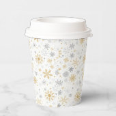 Schneeflocke und Kreislauf Nahtloses Muster Pappbecher (Rechts)