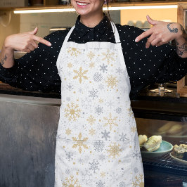 Schneeflocke und Kreislauf Nahtloses Muster Schürze