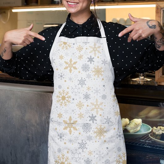 Schneeflocke und Kreislauf Nahtloses Muster Schürze