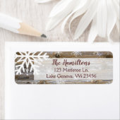 Schneeflocke und rustikales Holz Weihnachten oder (Insitu)