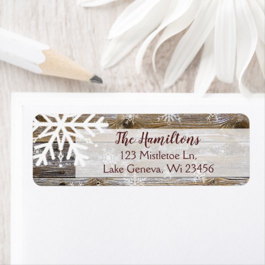 Schneeflocke und rustikales Holz Weihnachten oder  (Insitu)