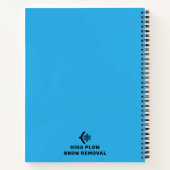 Schneeflocke und Schneeflocke grafisch Notizblock (Rückseite)