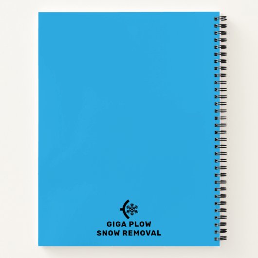 Schneeflocke und Schneeflocke grafisch Notizblock (Rückseite)