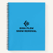 Schneeflocke und Schneeflocke grafisch Notizblock (Vorderseite)