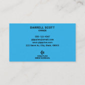 Schneeflocke und Schneeflocke grafisch Visitenkarte (Rückseite)