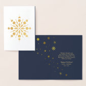 Schneeflocke und Schneeflocken Weihnachten Gold ID Folienkarte (Anzeige)