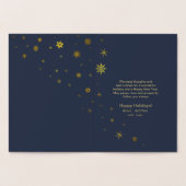 Schneeflocke und Schneeflocken Weihnachten Gold ID Folienkarte (Innenseite)