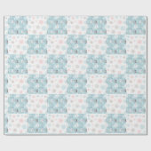 Schneeflocke und Schneemann Niedliche Weihnachten Geschenkpapier (Flach)