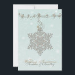 Schneeflocke und Sterne Winterhochzeit Einladung<br><div class="desc">Der Text auf diesem Winter Vintage Schneeflocke und Stars Hochzeitseinladung ist vollständig anpassbar. Um den Text zu ändern, verwenden Sie die Optionen, um ihn zu personalisieren. Für umfangreichere Textänderungen, z. B. zum Ändern des Schriftartes, der Farbe des Schriftartes, der Größe des Schriftartes oder der Textplatzierung, verwenden Sie die Option Anpassen....</div>