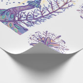 Schneeflocke und Vögel Geschenkpapier (Ecke)