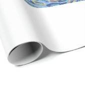 Schneeflocke und Vögel Geschenkpapier (Rolleneckpunkt)