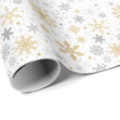 Schneeflocke und Weihnachten Geschenkpapier (Rolleneckpunkt)
