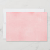 Schneeflocke Virtuelle Babydusche Mädchen rosa Sil Einladung (Rückseite)