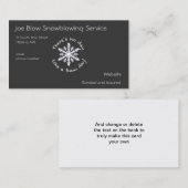 Schneeflocke Visitenkarte (Vorne/Hinten)